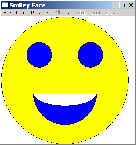 smiley face. The program smileyface.cpp